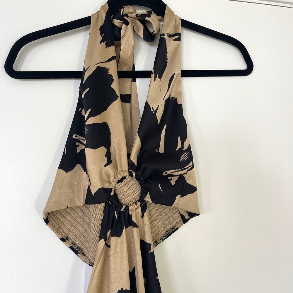 Endless Rose NWT $130 Floral Cutout O-Ring Maxi Dress Women's Size Small - Picture 5 of 14